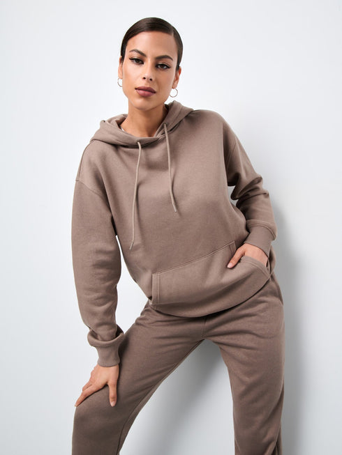 SINSAY WOMENS BASIC JOGGERS - BROWN